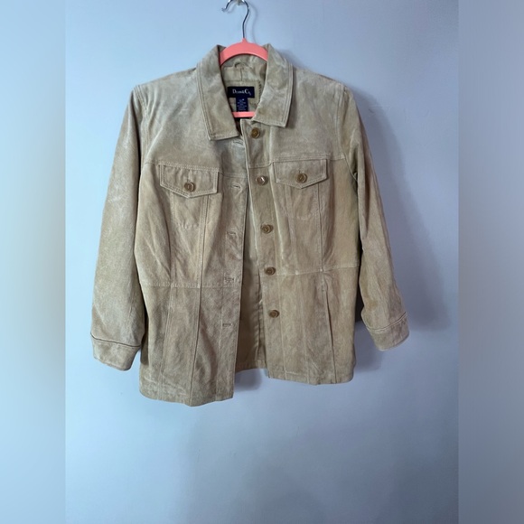 Denim&Co Jackets & Blazers - Denim&Co Tan Suede Jacket Size Medium (T)